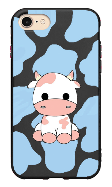 iPhone 8 Lansman Kılıf - İnek Siyah