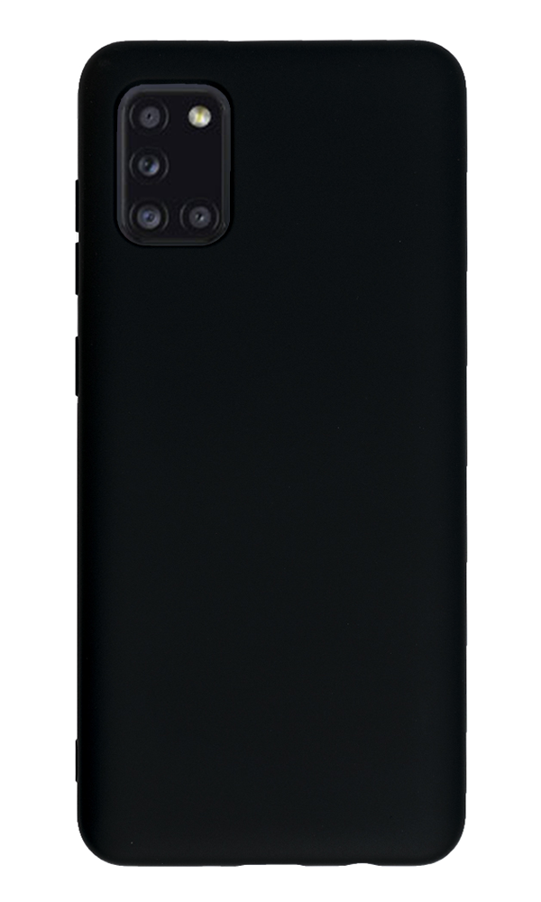 Samsung Galaxy A31 Kılıf Tasarla Lansman Dokulu Kapak Siyah