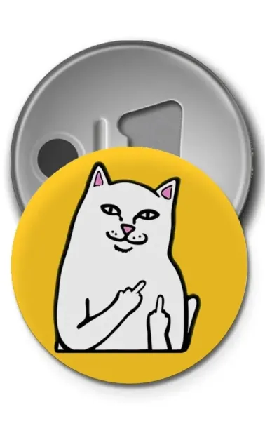 Buton Rozet - Kedi