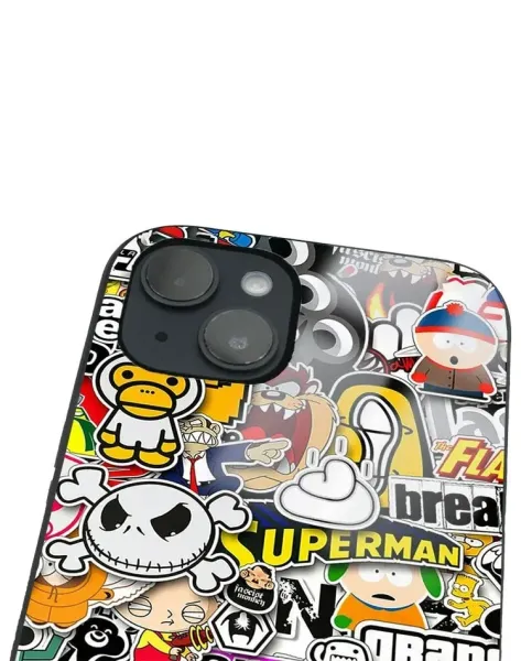 iPhone 14 Tamperli Glossy Cam Kapak - Sticker Brand