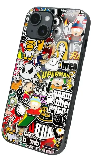 iPhone 14 Tamperli Glossy Cam Kapak - Sticker Brand