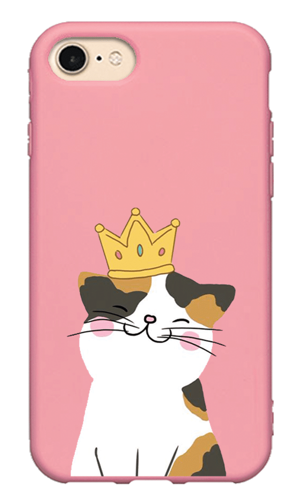 iPhone 8 Lansman Kılıf - Kedi Pembe