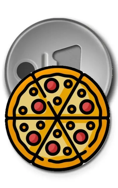 Buton Rozet - Pizza 1