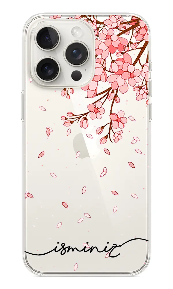 Çiçek Desenli Şeffaf Kılıf - Sakura