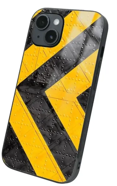 iPhone 14 Tamperli Glossy Cam Kapak - Yellow