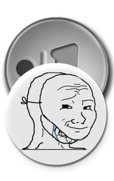 Buton Rozet - Rage Mask