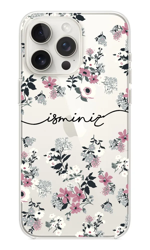 Çiçek Desenli Şeffaf Kılıf - Lovely Floral