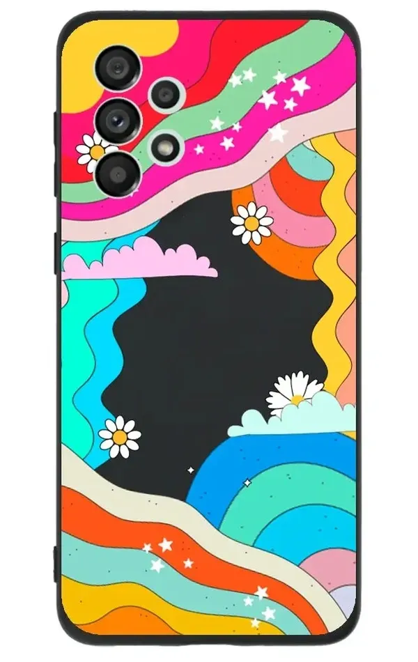 Samsung Galaxy A33 Lansman Kılıf - Colors Siyah