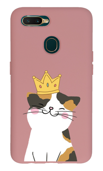 Oppo A5s Lansman Kılıf - Kedi Pembe