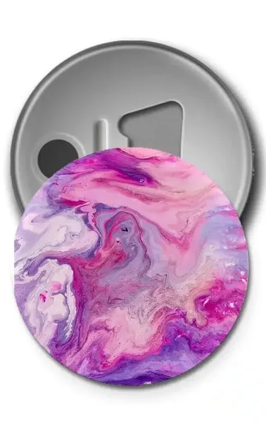 Buton Rozet - Pink Mermer