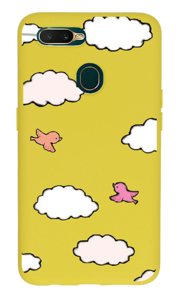 Oppo A5s Lansman Kılıf - Kuş Sarı
