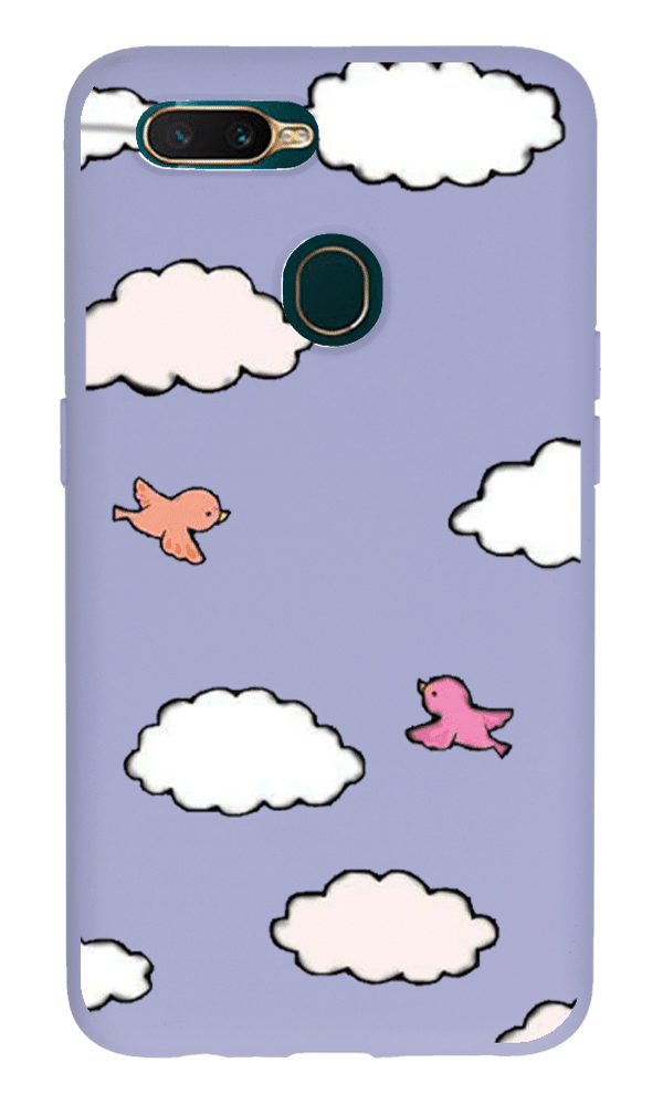 Oppo A5s Lansman Kılıf - Kuş Lila