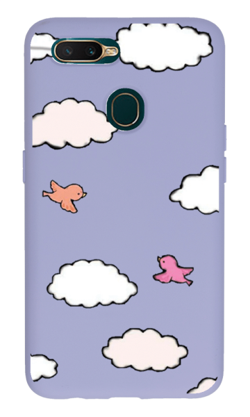 Oppo A5s Lansman Kılıf - Kuş Lila