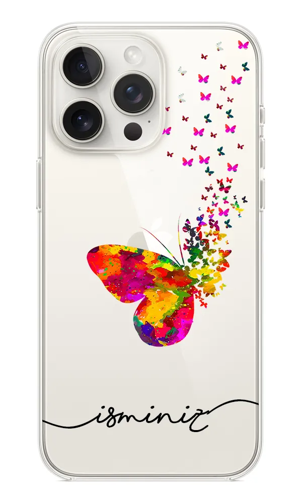 Floating Butterflies Şeffaf Silikon Kılıf