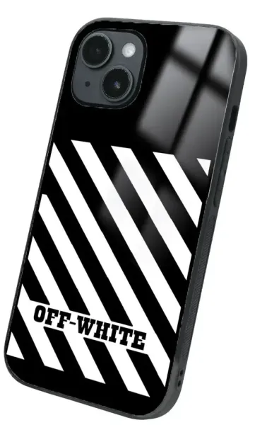 iPhone 14 Plus Tamperli Glossy Cam Kapak - Off White