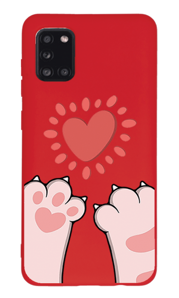 Samsung Galaxy A31 Lansman Kılıf - Pati Kırmızı