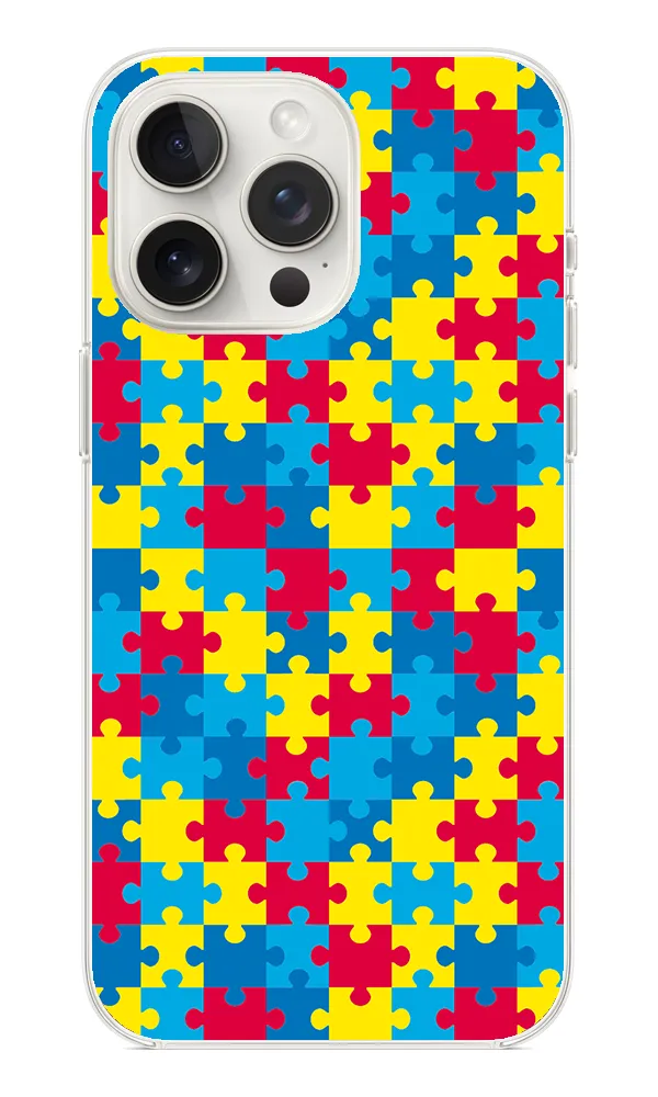 Puzzle Şeffaf Silikon Kılıf