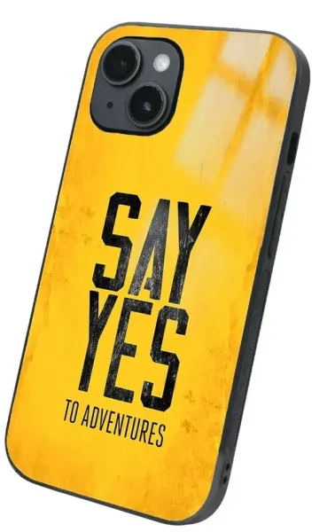 iPhone 14 Plus Tamperli Glossy Cam Kapak - Say Yes