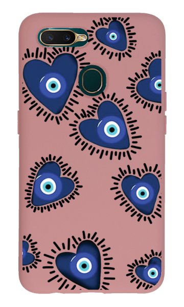 Oppo A5s Lansman Kılıf - Nazar Pembe
