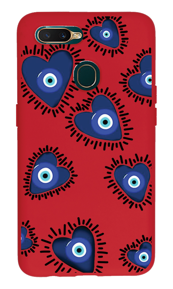 Oppo A5s Lansman Kılıf - Nazar Kırmızı