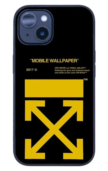 iPhone 14 Plus Tamperli Glossy Cam Kapak - Sticker Off White