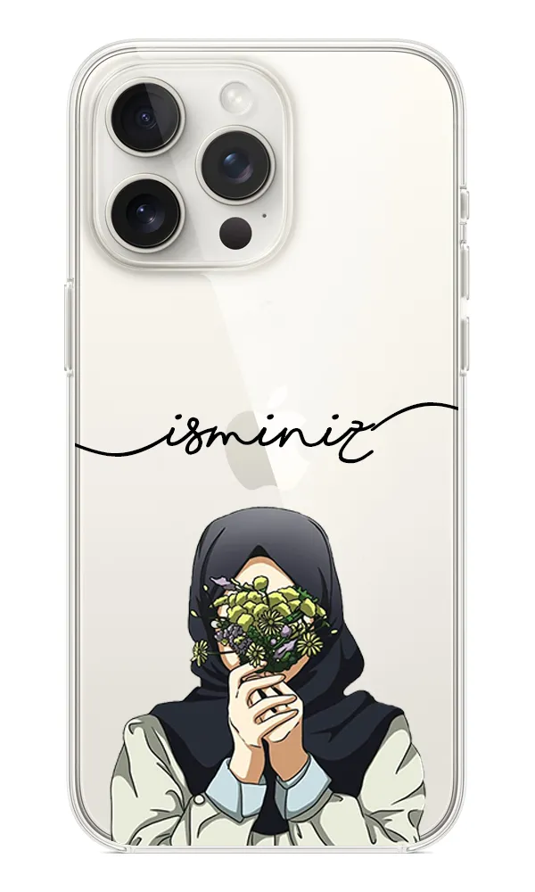 Çiçek Desenli Şeffaf Kılıf - Flower Girl 2