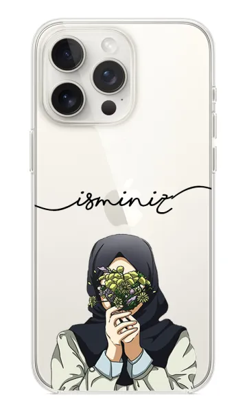 Çiçek Desenli Şeffaf Kılıf - Flower Girl 2