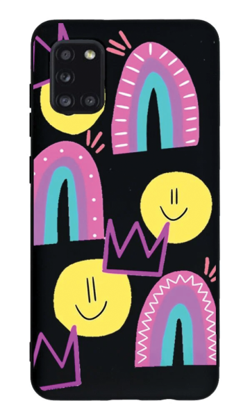 Samsung Galaxy A31 Lansman Kılıf - Smile Siyah