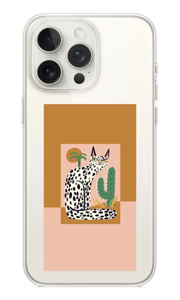 Çiçek Desenli Şeffaf Kılıf - With Cat