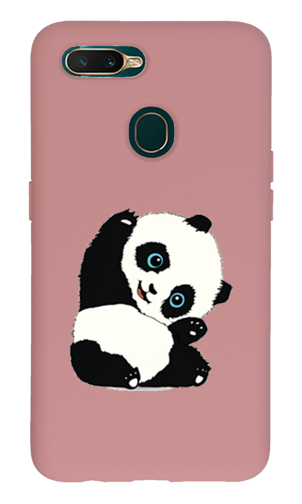 Oppo A5s Lansman Kılıf - Pandas Pembe