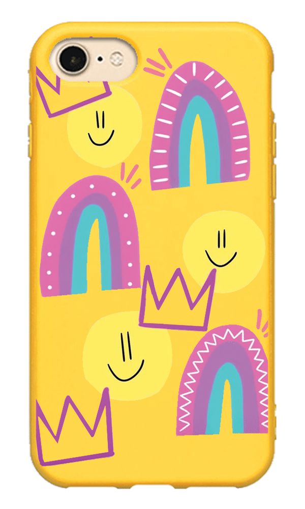 iPhone 8 Lansman Kılıf - Smile Sarı