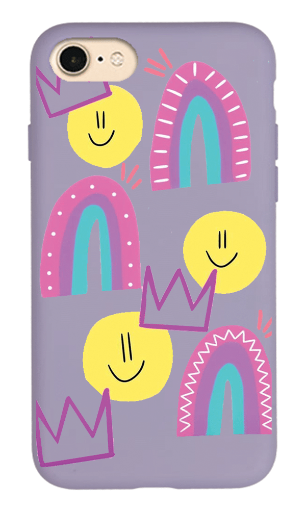 iPhone 8 Lansman Kılıf - Smile Lila