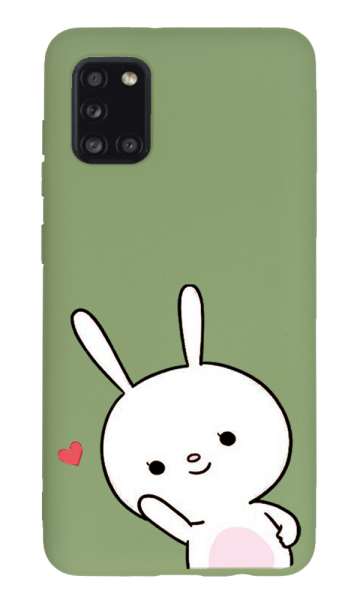 Samsung Galaxy A31 Lansman Kılıf - Tavşan Yeşil