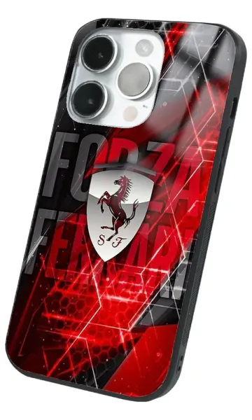 iPhone 14 Pro Tamperli Glossy Cam Kapak - Ferrari 1