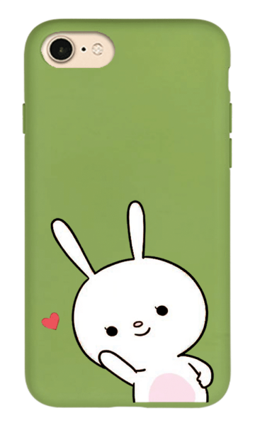 iPhone 8 Lansman Kılıf - Tavşan Yeşil