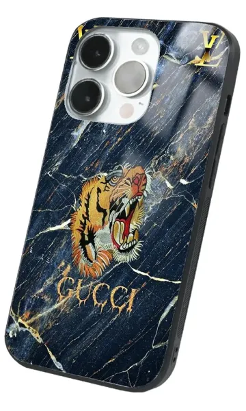iPhone 14 Pro Tamperli Glossy Cam Kapak - Gucci
