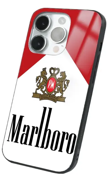 iPhone 14 Pro Tamperli Glossy Cam Kapak - Marlboro