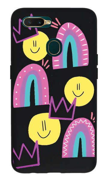 Oppo A5s Lansman Kılıf - Smile Siyah