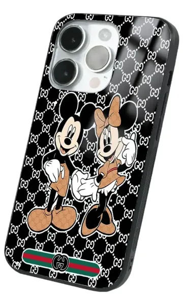 iPhone 14 Pro Tamperli Glossy Cam Kapak - Mickey 3