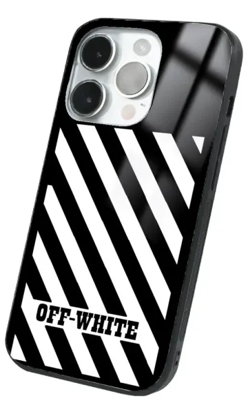 iPhone 14 Pro Tamperli Glossy Cam Kapak - Off White