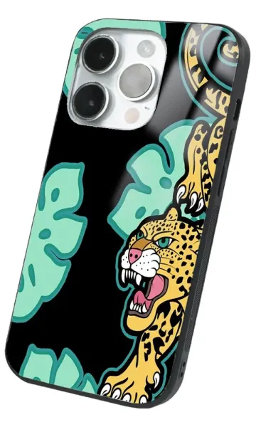 iPhone 14 Pro Tamperli Glossy Cam Kapak - Panter