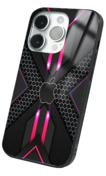 iPhone 14 Pro Tamperli Glossy Cam Kapak - Pink Light