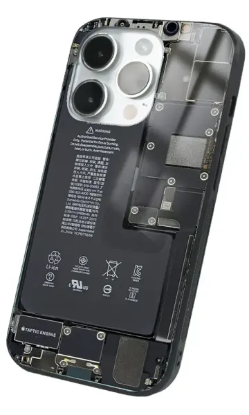 iPhone 14 Pro Tamperli Glossy Cam Kapak - Taptic Engine