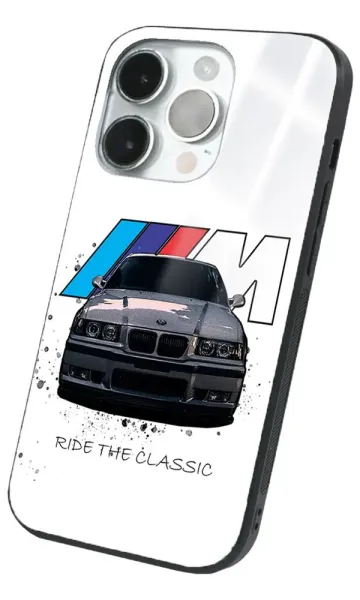 iPhone 14 Pro Max Tamperli Glossy Cam Kapak - BMW 3
