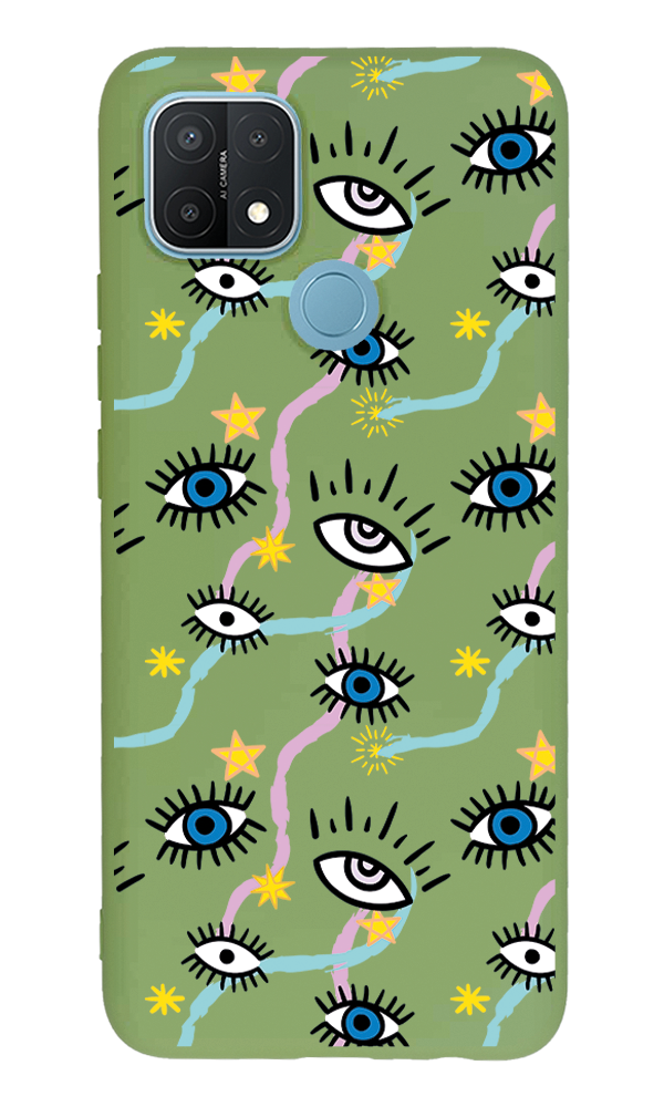 Oppo A15 Lansman Kılıf - Eyes