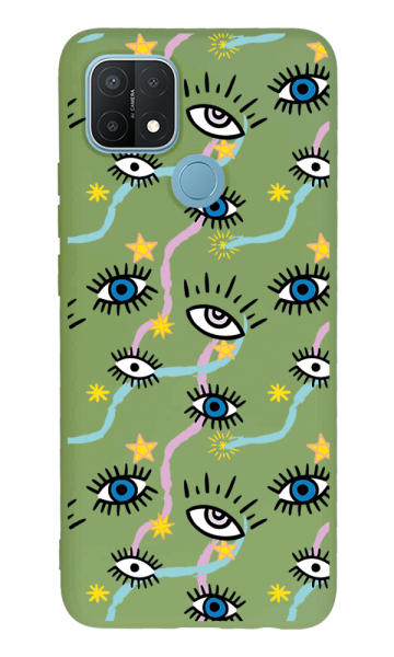 Oppo A15 Lansman Kılıf - Eyes