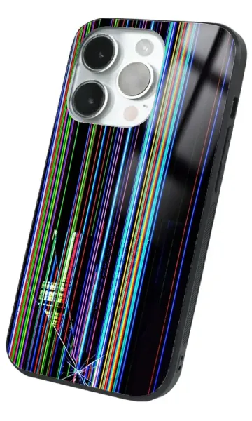 iPhone 14 Pro Max Tamperli Glossy Cam Kapak - Broken 3