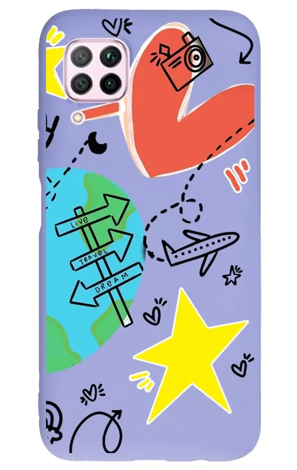 Huawei P40 Lite Lansman Kılıf - World