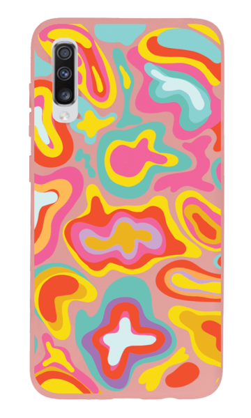 Samsung Galaxy A70 Lansman Kılıf - Colors 2 Pembe