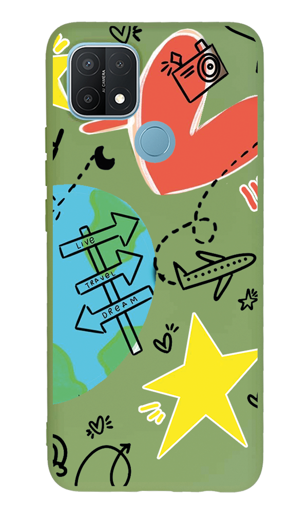 Oppo A15 Lansman Kılıf - World
